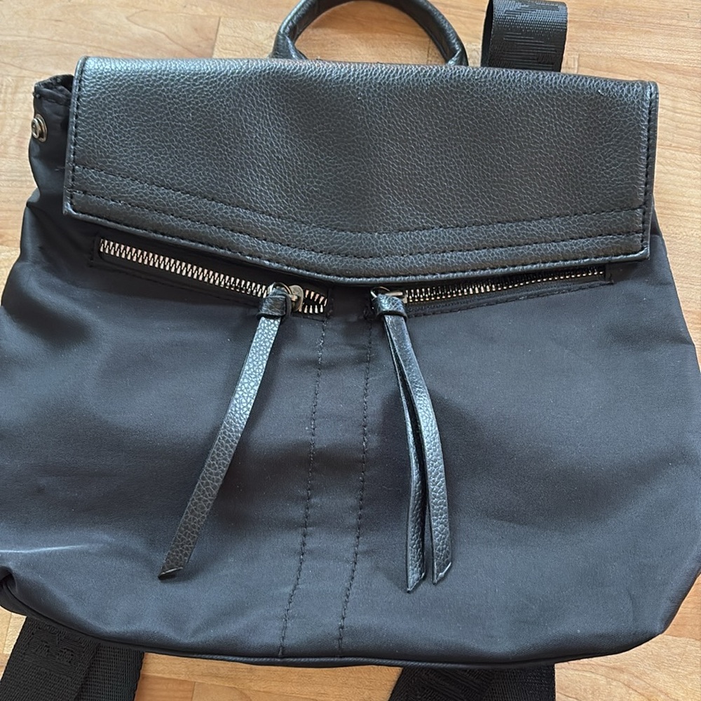 Botkier Mini Backpack Nylon Black Euc! - image 2
